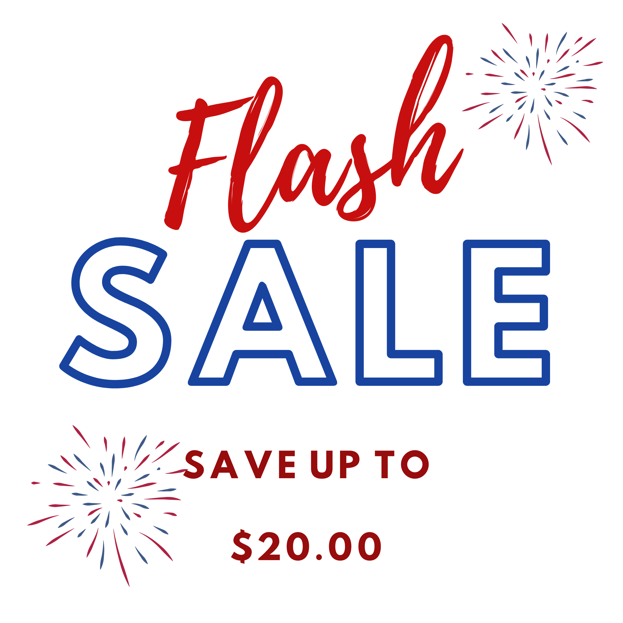 4th of July Sale 1 day only save up to 20.00 no coupon